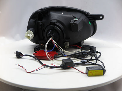 CrazyTheGod Corsa B 1993-2000 Hatchback 3D/5D CCFL Projector Headlight Headlamp Black for VAUXHALL RHD