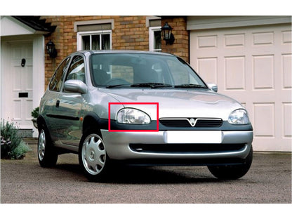 CrazyTheGod Corsa B 1993-2000 Hatchback 3D/5D CCFL Projector Headlight Headlamp Black for VAUXHALL RHD