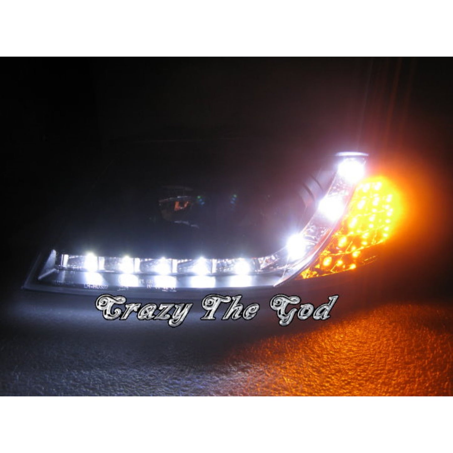 CrazyTheGod Passat B5.5 2001-2005 Sedan/Wagon 4D/5D Projector LED R8Look Headlight Headlamp Black for VW Volkswagen LHD