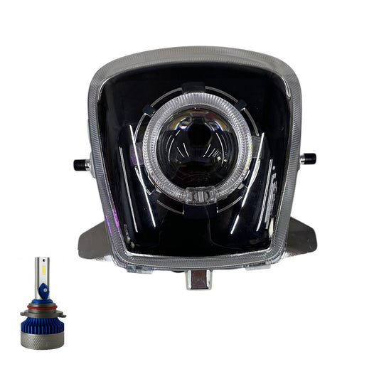 CrazyTheGod NEW CUXI 115 2018-Present Guide LED Angel-Eye Projector Headlight Headlamp Black for YAMAHA RHD