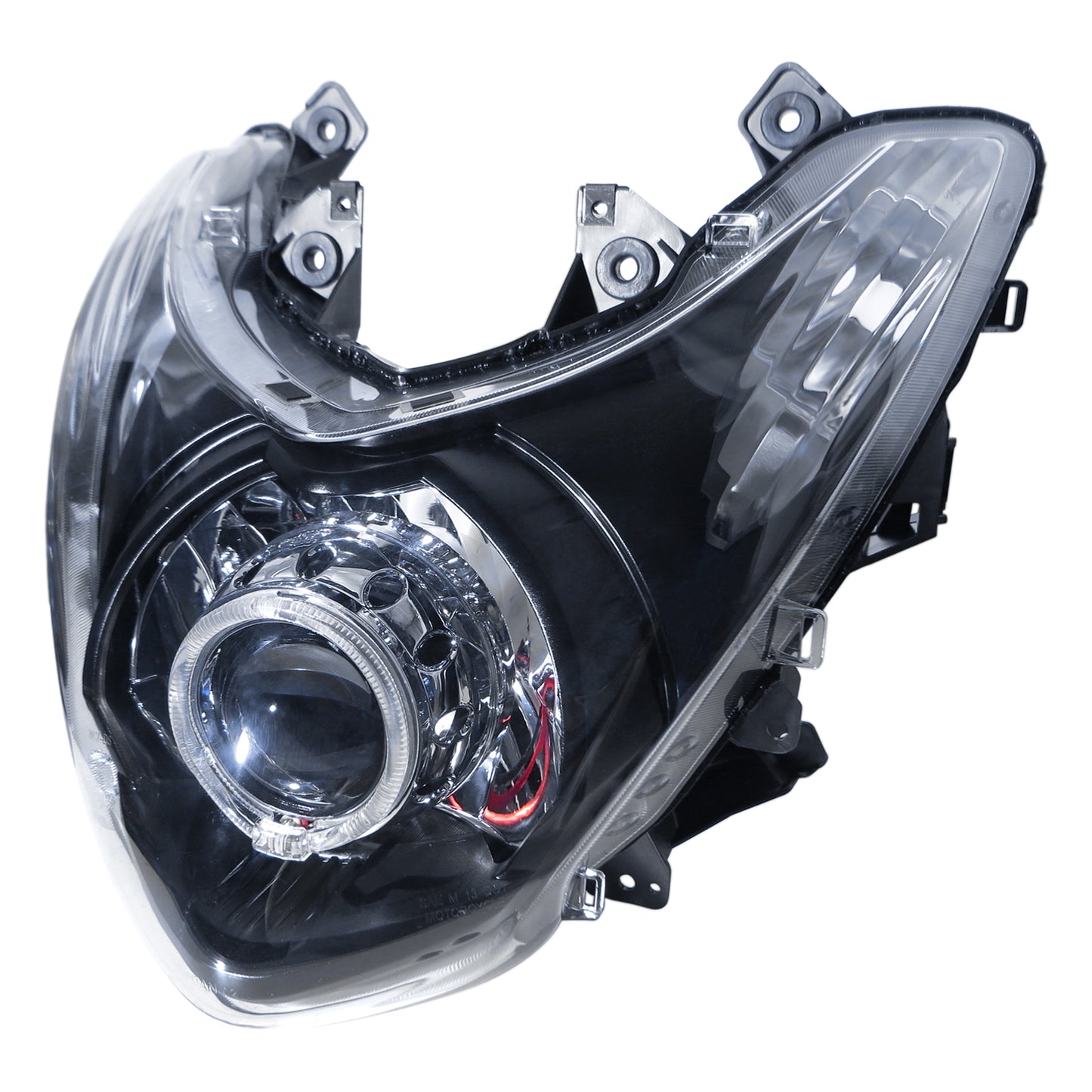 CrazyTheGod SMAX/MAJESTY First generation 2013-present Motorcycles Guide LED Angle-Eye Projector Headlight Headlamp Black for YAMAHA