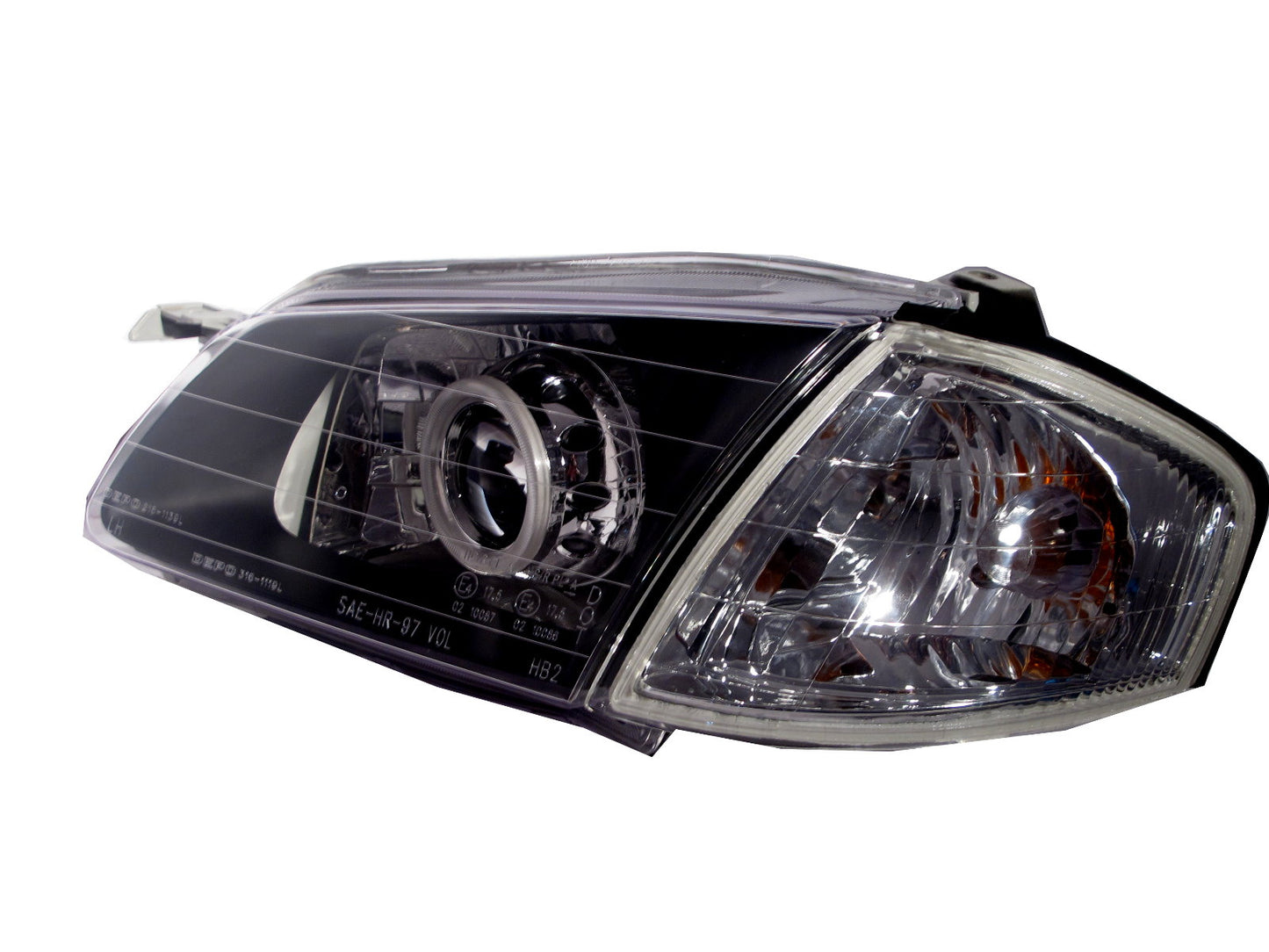 CrazyTheGod Activa BJ Eighth generation 1998-2000 PRE-FACELIFT Sedan/Wagon 4D/5D CCFL Bi-Projector HID Headlight Headlamp Black V1 for FORD RHD