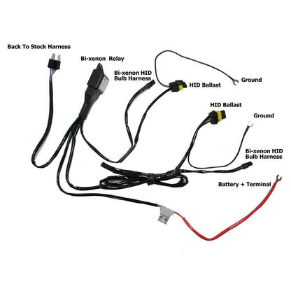 HID Xenon/LED H4 HB2 9003 Relay Wiring Harness Controller