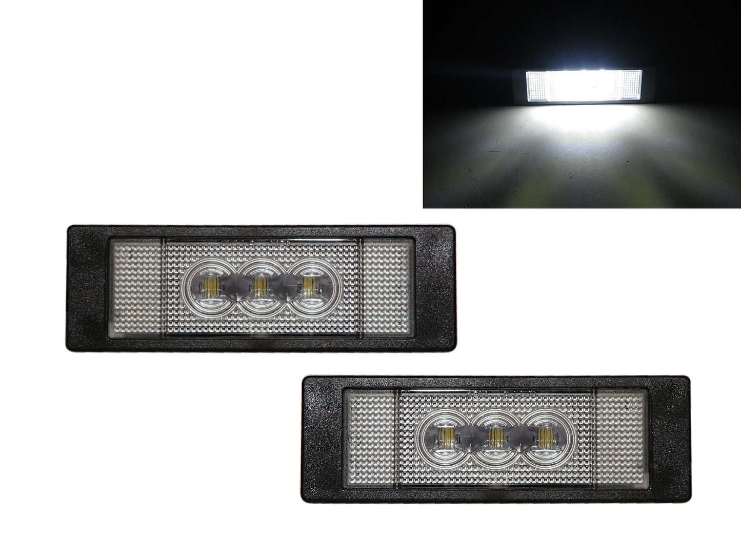 CrazyTheGod 1-Series E87 รุ่นแรก ปี 2007-2011 Facelift Hatchback ไฟส่องป้ายทะเบียน LED 5D สีขาวสำหรับ BMW