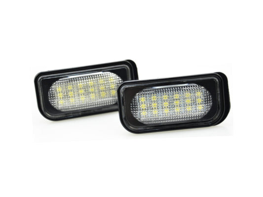 CrazyTheGod CLK-CLASS W209/C209 Second generation 2002-2009 Coupe 2D LED W/ Canbus License Lamp White for Mercedes-Benz