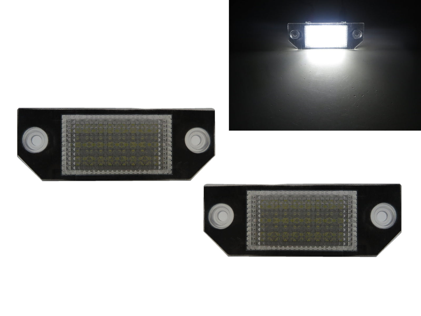 ไฟ LED ส่องป้ายทะเบียนรถยนต์ Focus Sedan/Hatchback/Wagon/Coupe 2D/3D/4D/5D สีขาว CrazyTheGod สำหรับรถ FORD ปี 2003-2008