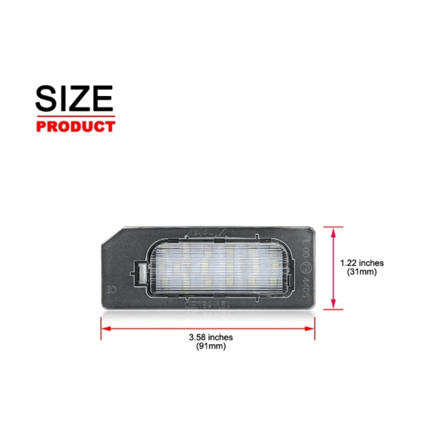 CrazyTheGod Outlander 2018-2020 LED License Lamp Chrome for Mitsubishi