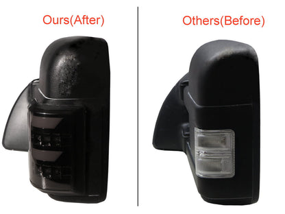 CrazyTheGod F250/F350/F450/F550/SUPER DUTY 2008-2016 Pickup Truck/Ute/Bakkie 2D LED FLook Mirror Light Smoke for FORD
