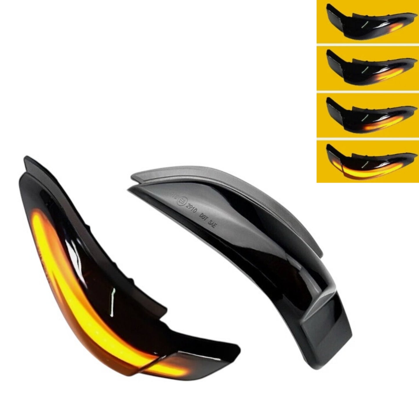 CrazyTheGod Yaris 2014-2018 LED Dynamic Turn signal Mirror Light Smoke for TOYOTA