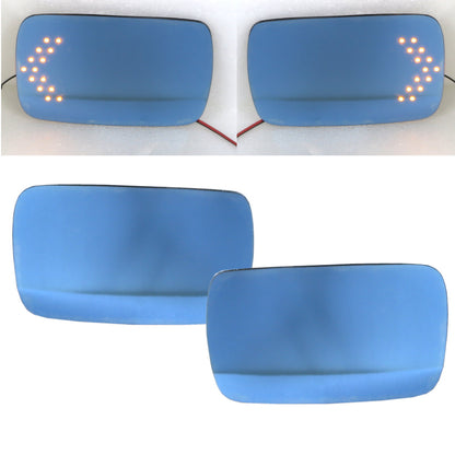 CrazyTheGod 5-Series E34 Third generation 1989-1996 Touring/Sedan 4D/5D LED Signal Light Anti-Glare MIrror Glass Blue for BMW