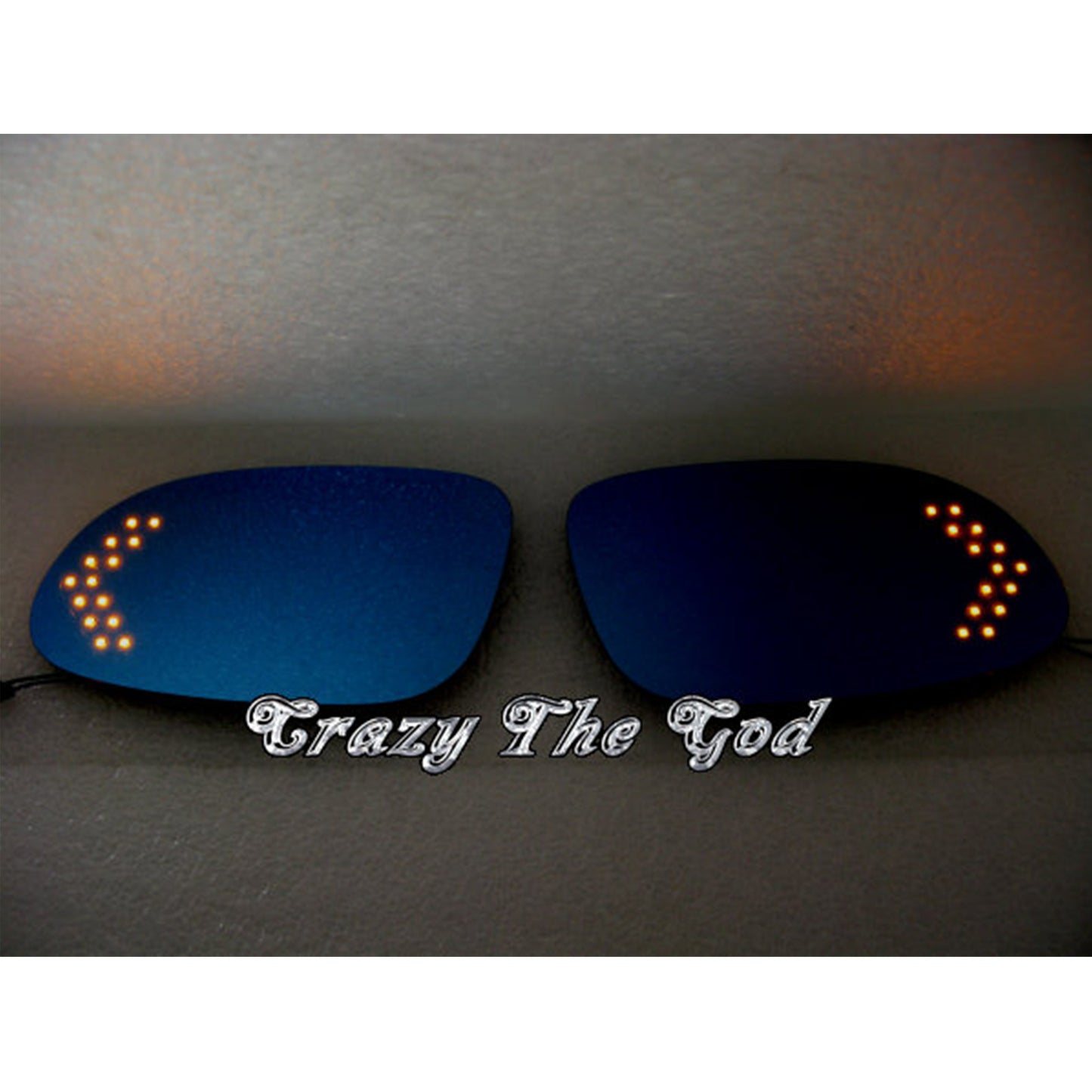 CrazyTheGod SLK-CLASS R170 First generation 1996-2004 Roadster 2D LED Signal Light Anti-Glare MIrror Glass Blue for Mercedes-Benz