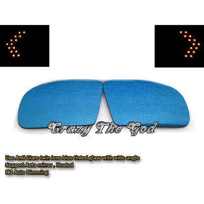 CrazyTheGod M-CLASS W164 Second generation 2005-2008 SUV 5D LED Signal Light Anti-Glare MIrror Glass Blue for Mercedes-Benz