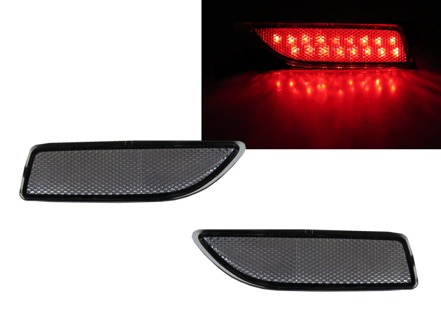 CrazyTheGod CT200h ZWA10 2011-Present Hatchback 5D LED Rear Bumper Brake Light Lamp Chrome for LEXUS V2