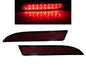 CrazyTheGod Fortis 2007-2014 Sedan 4D LED Rear Bumper Brake Light Lamp Red for Mitsubishi