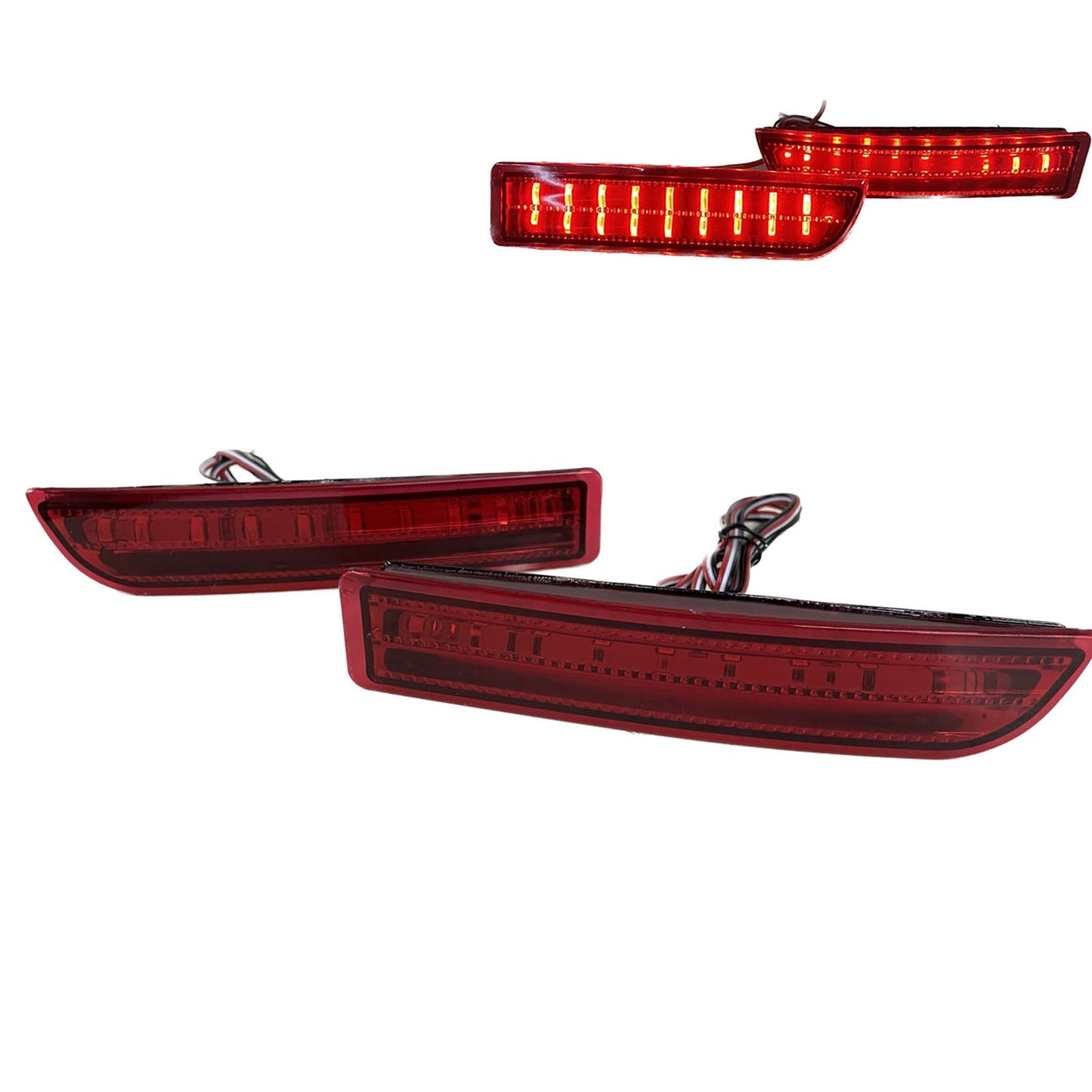 CrazyTheGod Alphard ANH20 Second generation 2008-2015 Minivan 5D LED Rear Bumper Brake Light Lamp Red for TOYOTA