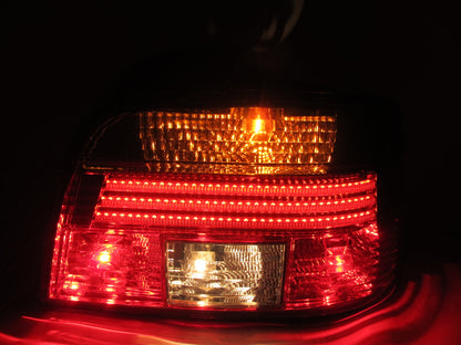 CrazyTheGod E39 PRE-FACELIFT 5-SERIES SEDAN 1995-2000 LED Tail Rear Light Lamp V1 RED/CLEAR for BMW