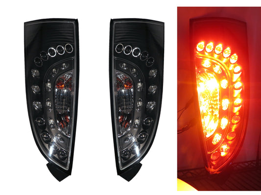 CrazyTheGod Focus First generation 1998-2004 Hatchback 5D LED Tail Rear Light Black EU for FORD