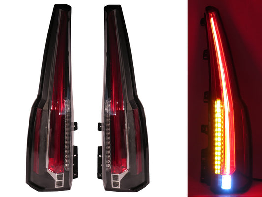 CrazyTheGod Yukon 2015-2016 SUV 5D LED Tail Rear Light Red for GMC