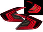 CrazyTheGod CIVIC Tenth generation 2016-present Sedan 4D LED Tail Rear Light Red/Smoke for HONDA