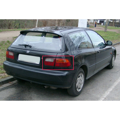 CrazyTheGod Civic EG/EH/EJ Fifth generation 1992-1995 Hatchback 3D Clear Tail Rear Light Red/Clear for HONDA