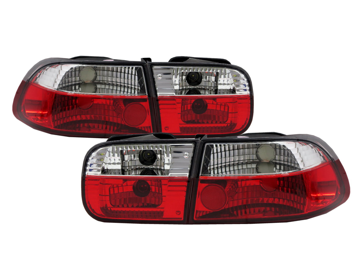 ไฟท้ายแบบใส CrazyTheGod CIVIC EG/EH/EJ รุ่นที่ 5 ปี 1992-1995 Sedan/Coupe 2D/4D สีแดง/ขาว สำหรับ Honda