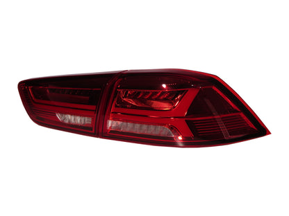 CrazyTheGod LANCER Lancer CY2A 2008-2016 Sedan 4D A6Look LED Tail Rear Light Red/Clear for Mitsubishi