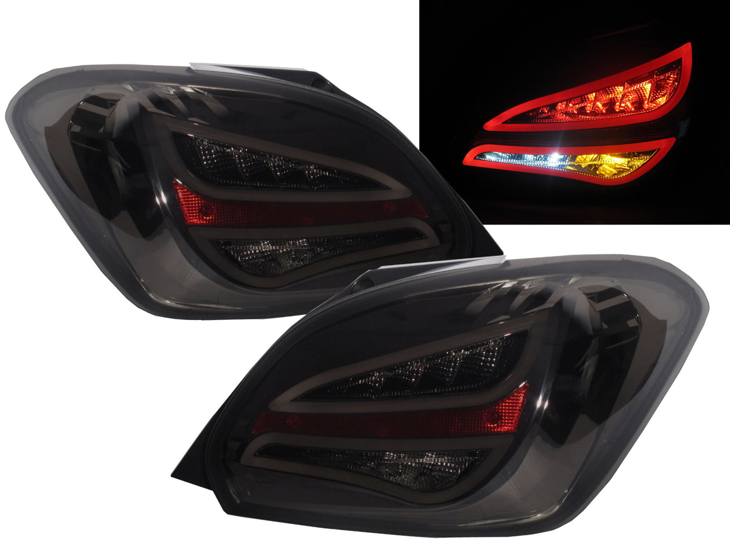 CrazyTheGod MIRAGE 2012-2014 LED BAR Tail Rear Light Lamp HATCHBACK KEY SMOKE for MITSUBISHI