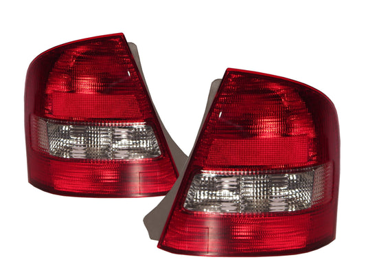 CrazyTheGod 323 BJ Eighth generation 1998-2004 Sedan 4D Clear Tail Rear Light Red/White V4 for MAZDA