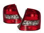 CrazyTheGod Familia BJ Eighth generation 1998-2004 Sedan 4D Clear Tail Rear Light Red/White V4 for MAZDA