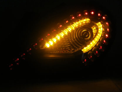 CrazyTheGod CORSA D 2006-2014 Hatchback 3D LED Tail Rear Light Black for OPEL LHD