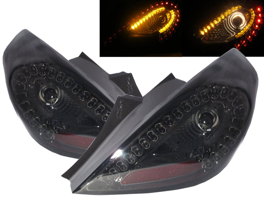 CrazyTheGod CORSA D 2006-2014 Hatchback 3D LED Tail Rear Light Smoke for OPEL LHD