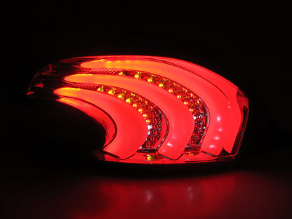 CrazyTheGod 208 2013-present Hatchback 3D/5D LED Tail Rear Light Red/Clear for PEUGEOT