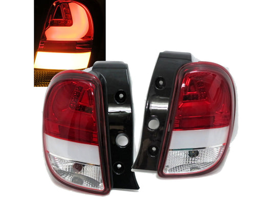 CrazyTheGod Pulse Thế hệ thứ tư 2010-nay Đèn hậu LED 5D Hatchback màu đỏ/trắng cho RENAULT