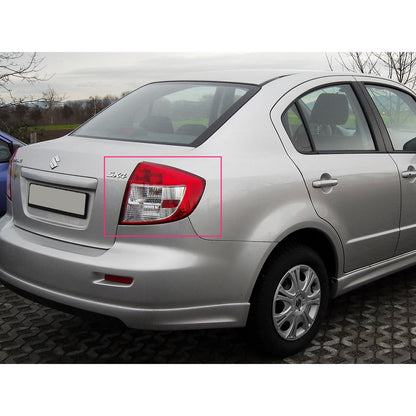 ไฟท้ายแบบใส CrazyTheGod SX4 รุ่นแรกสำหรับรถรุ่น 2008-2013 Sedan 4D สีแดง/ขาว สำหรับ SUZUKI