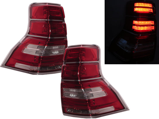 CrazyTheGod LAND CRUISER PRADO FJ150 Fourth generation 2009-2013 Pre-Facelift SUV 5D LED Tail Rear Light Red for TOYOTA