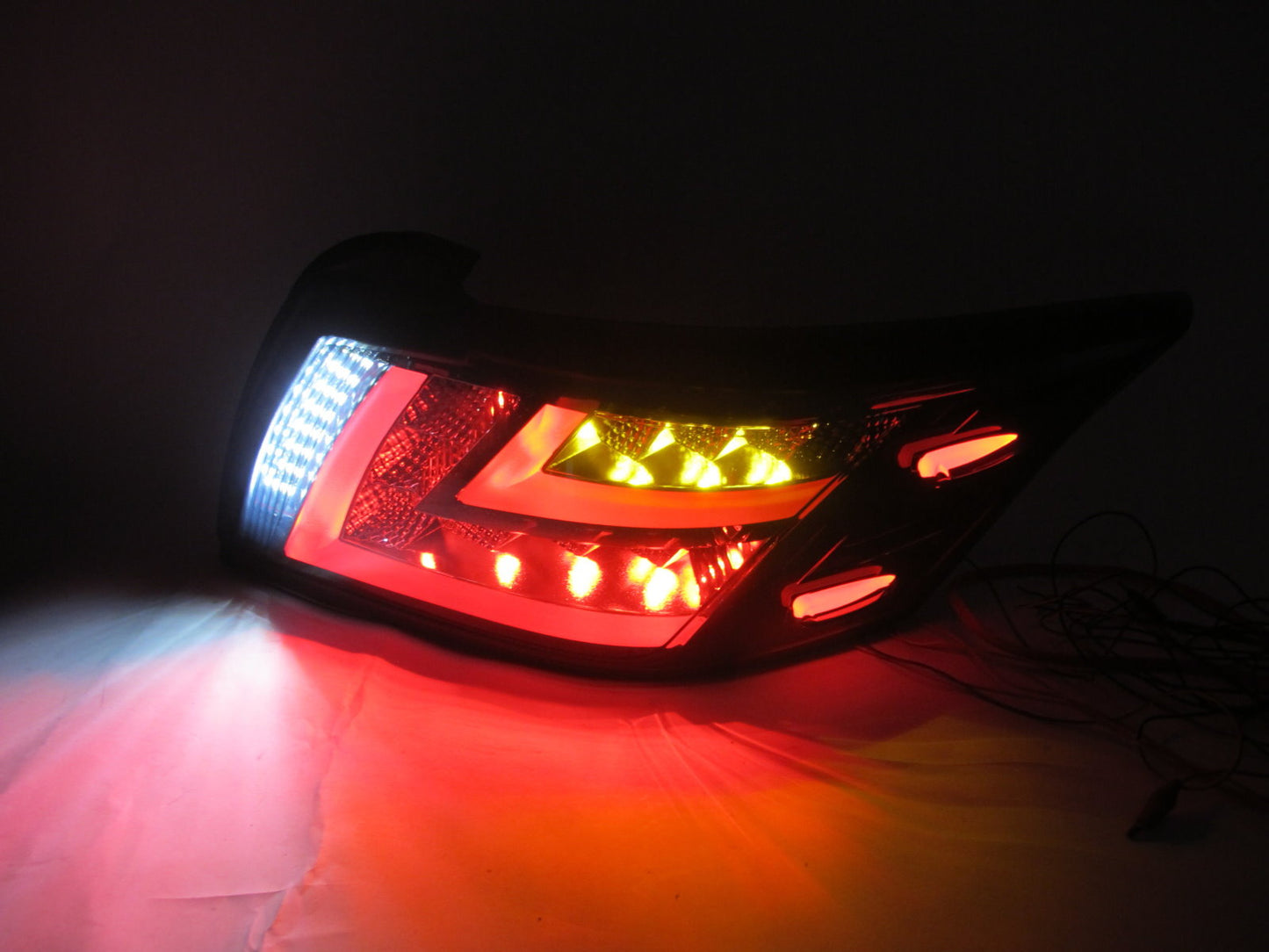 CrazyTheGod YARIS NCP150 2013-2014 ไฟท้าย LED BAR ทรงกุญแจ สีดำ สำหรับรถโตโยต้า