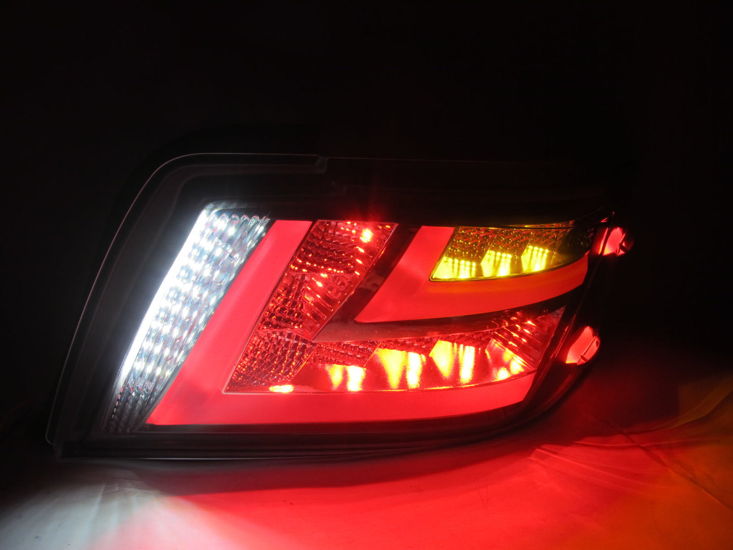 CrazyTheGod YARIS NCP150 2013-2014 ไฟท้าย LED BAR ทรงกุญแจ สีดำ สำหรับรถโตโยต้า