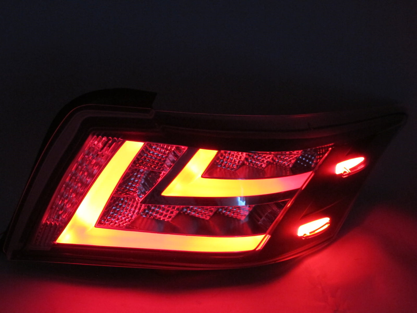 CrazyTheGod YARIS NCP150 2013-2014 ไฟท้าย LED BAR ทรงกุญแจ สีดำ สำหรับรถโตโยต้า