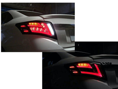 CrazyTheGod YARIS NCP150 2013-2014 ไฟท้าย LED BAR ทรงกุญแจ สีดำ สำหรับรถโตโยต้า