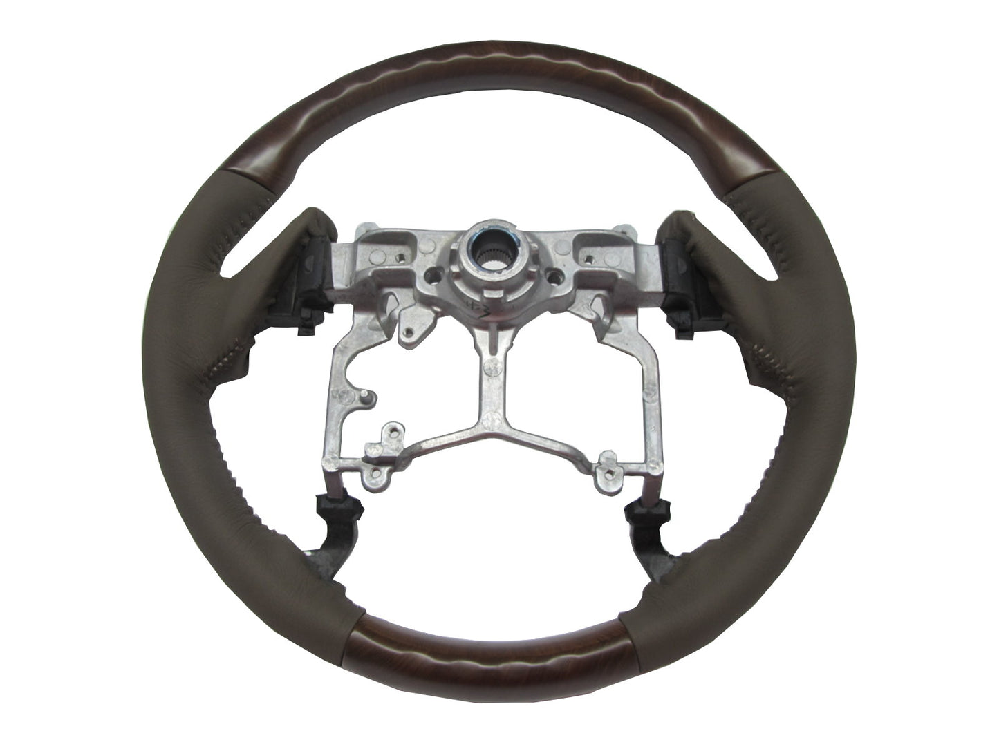 CrazyTheGod TACOMA 2012-2014 STEERING WHEEL OE WALNUT WOOD BEIGE Leatherfor TOYOTA