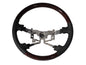 CrazyTheGod HILUX N70 2005-2011 STEERING WHEEL OE DARK WALNUT WOOD BLACK Leather for TOYOTA