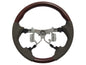 CrazyTheGod HILUX N70 2012-2014 STEERING WHEEL OE RED-WINE WOOD BEIGE Leather for TOYOTA