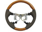 CrazyTheGod AURION XV40 2006-2011 STEERING WHEEL OE YELLOW WOOD BEIGE Leather for TOYOTA