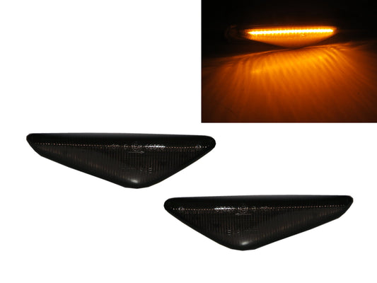 CrazyTheGod X5 E70 Second generation 2006-2013 SUV 5D LED Scrolling flickering Side Marker Light Lamp Smoke for BMW