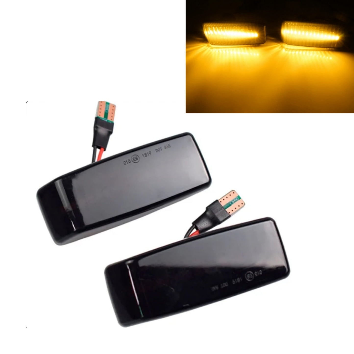 CrazyTheGod C-CLASS W201 190D 190E 1982-1993 LED Dynamic Turn signal Side Marker Light Lamp Smoke for Mercedes-Benz