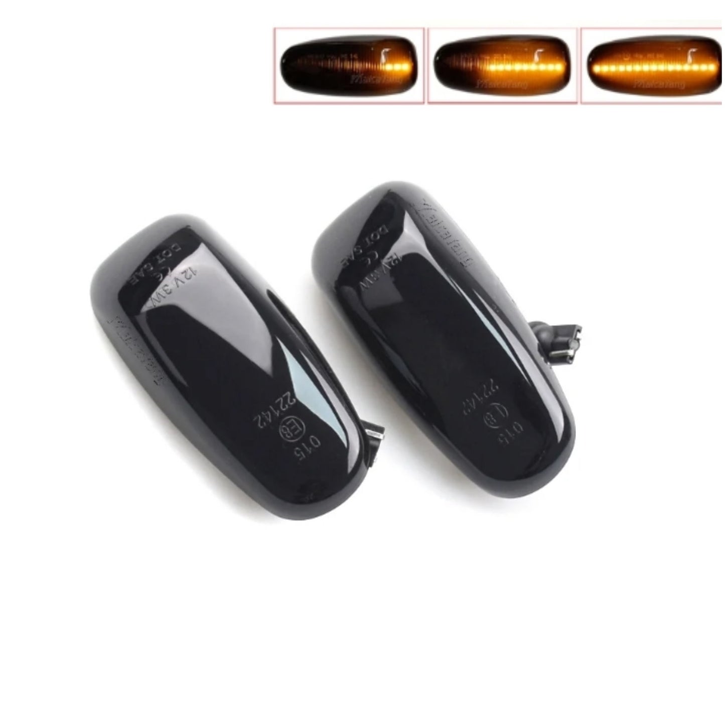 CrazyTheGod SL-CLASS R129 1989-2001 LED Dynamic Turn signal Side Marker Light Lamp Smoke for Mercedes-Benz