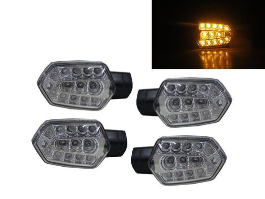 CrazyTheGod MSX125 2013-2015 Motorcycles LED Side Marker Light Lamp Chrome for HONDA