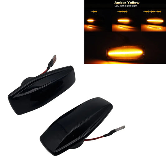 CrazyTheGod SONATA 2002-2005 LED Dynamic Turn signal Side Marker Light Lamp Smoke for HYUNDAI
