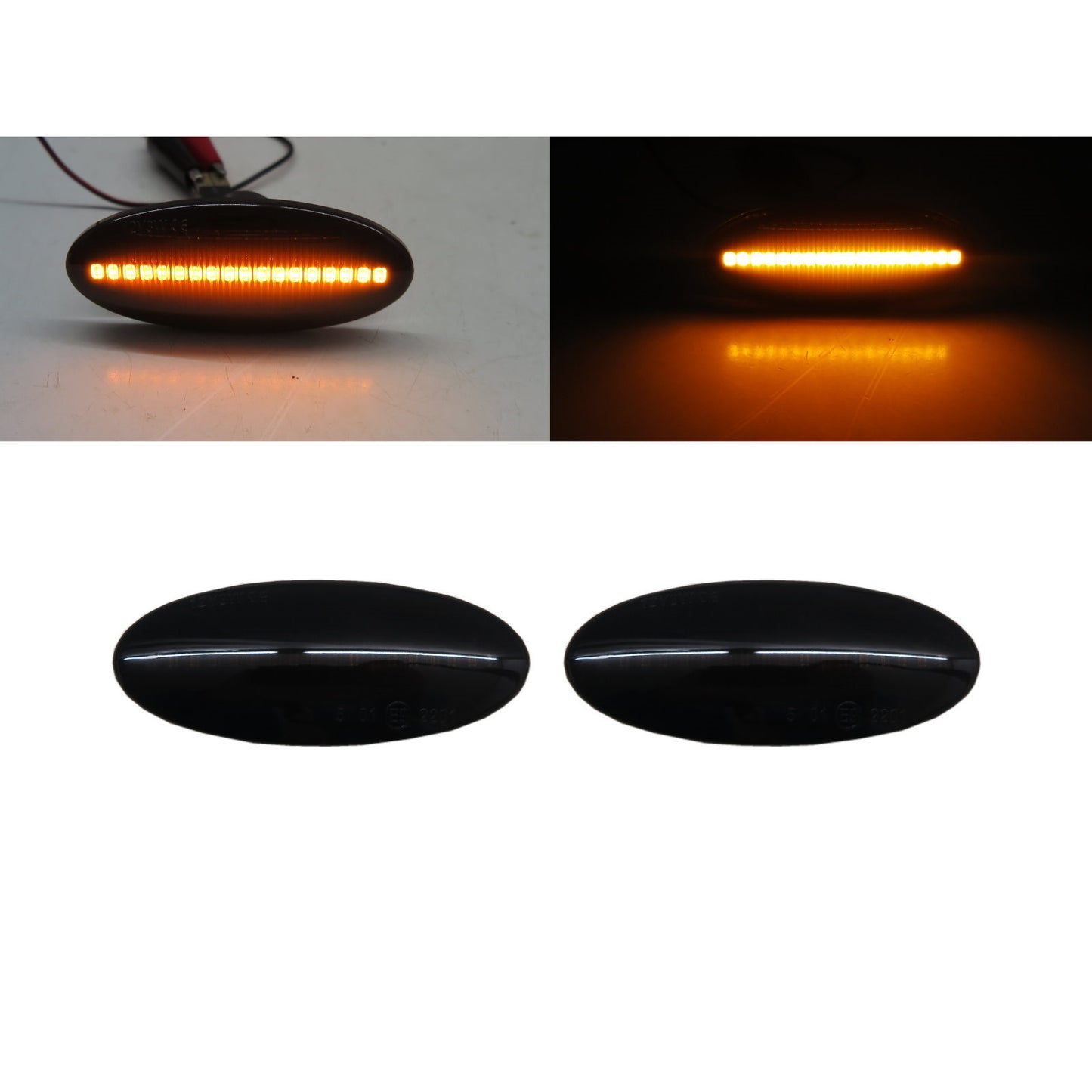 CrazyTheGod ESQ First generation 2015-2019 SUV 5D LED Side Marker Light Lamp Smoke for INFINITI