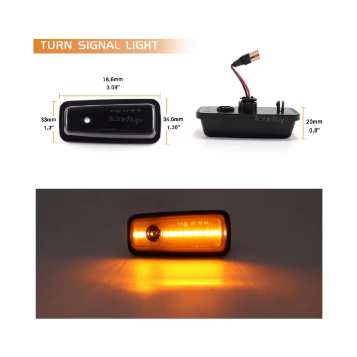 CrazyTheGod G-CLASS W461/W463 1986-2002 LED Dynamic Turn signal Side Marker Light Lamp Smoke for Mercedes-Benz
